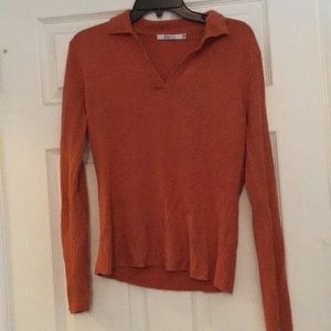 Orange collared sweater
